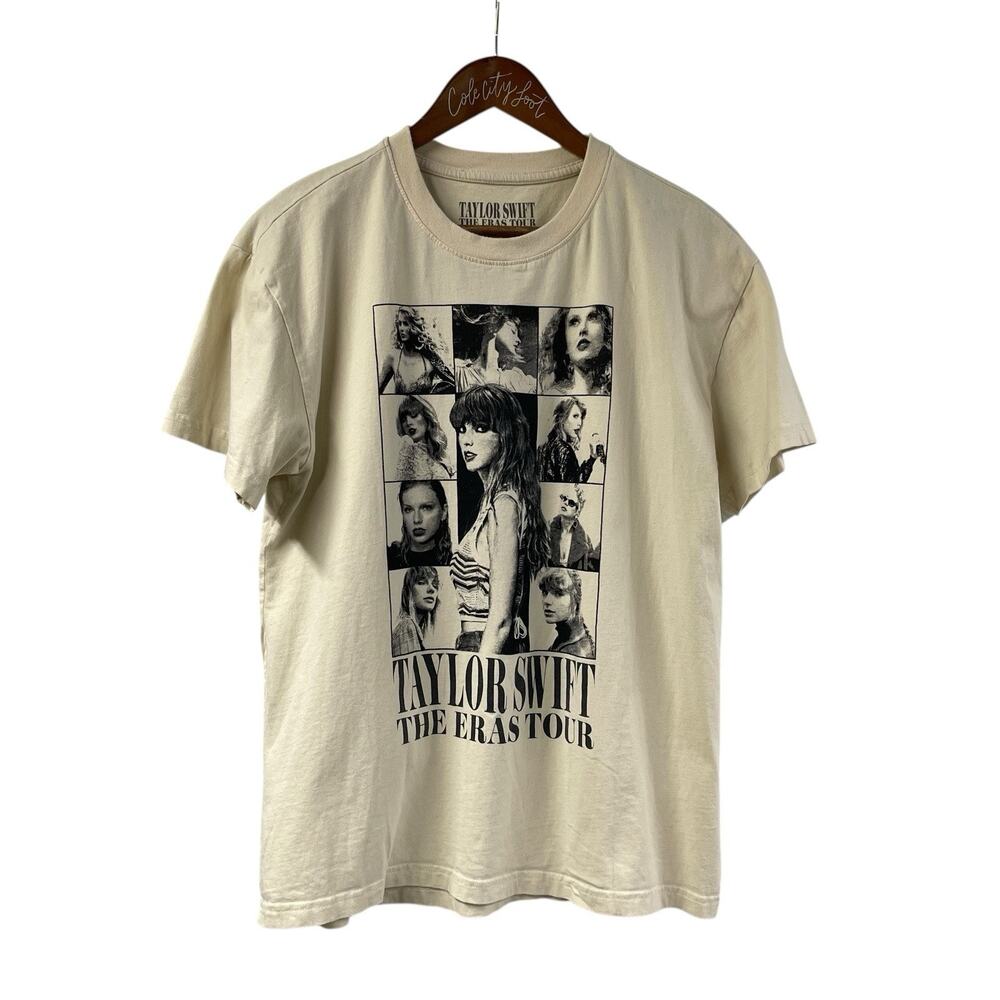 Taylor Swift The Eras Tour Band Tee Shirt Large 100% Cotton Fearless Speak Now